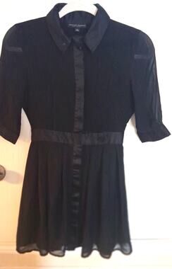 Jonathan Saunders for Target Black Chiffon Tuxedo Mini Dress Size 3